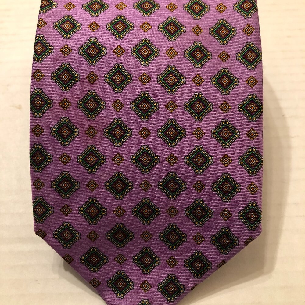 Robert talbott for webb LTD men's new dark lavender 100%silk tie 3 3/4" X 60"